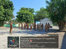 Awali Pekan dengan Semangat, Pamong Kalurahan Ponjong Laksanakan Apel Pagi